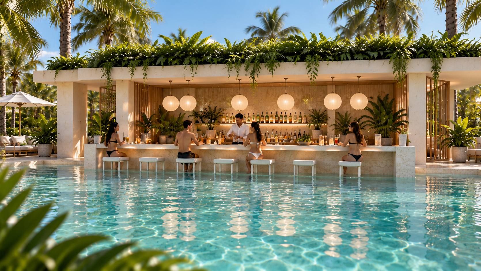 Pool bar dentro del agua