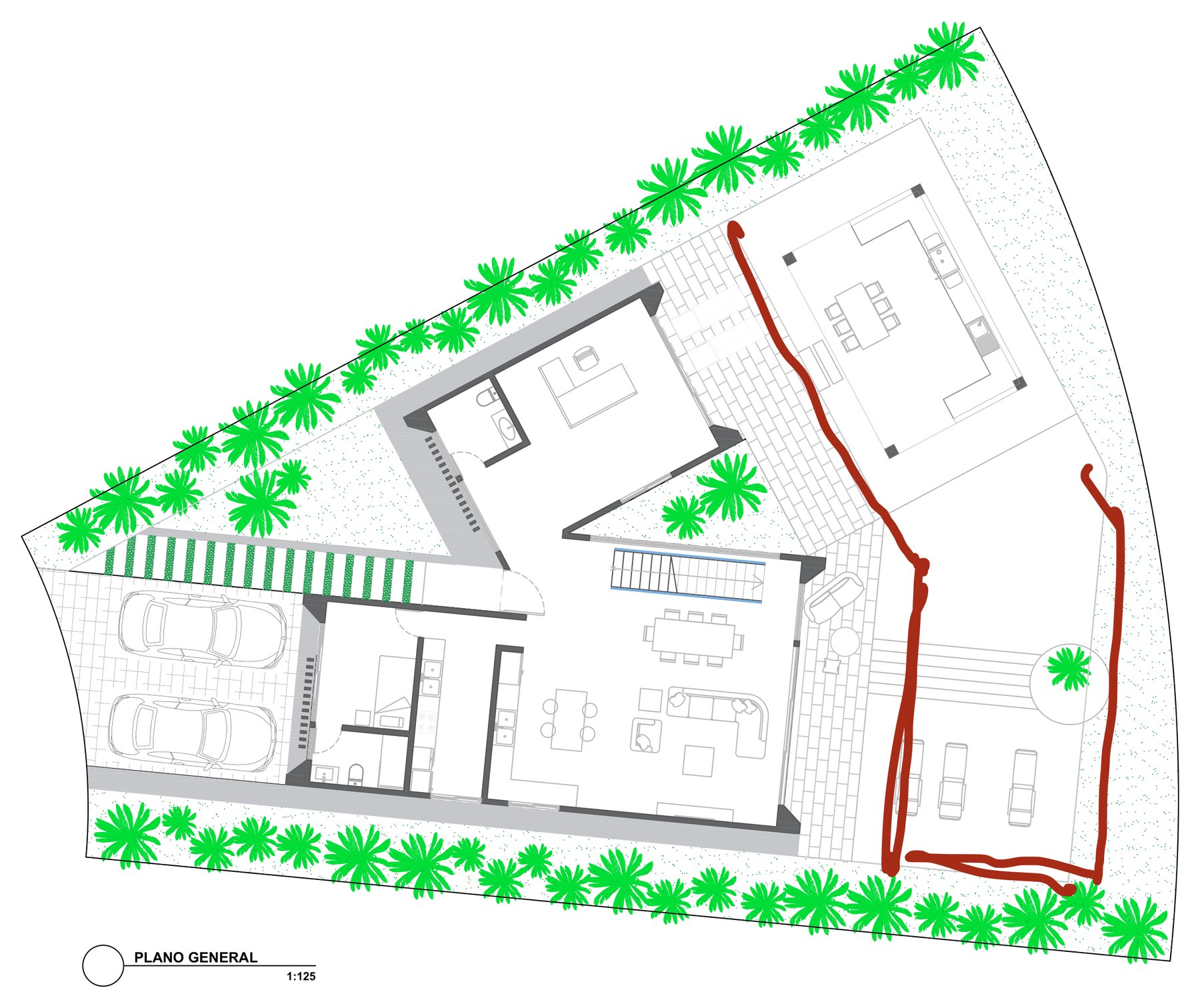 Plano general de la parcela