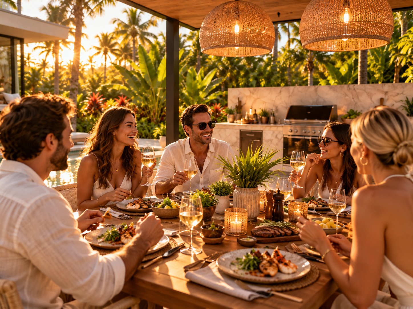 Terraza con barbacoa
